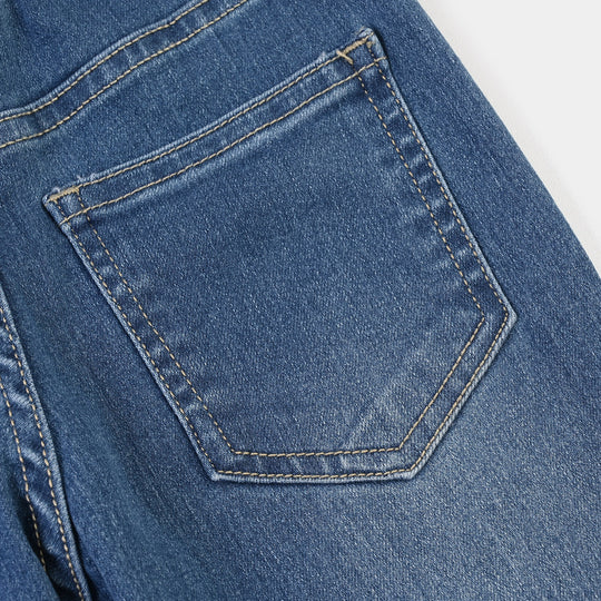 Girls Denim Stretch Jegging Basic-Mid Blue