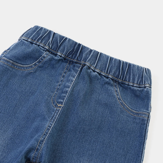 Girls Denim Stretch Jegging Basic-Mid Blue