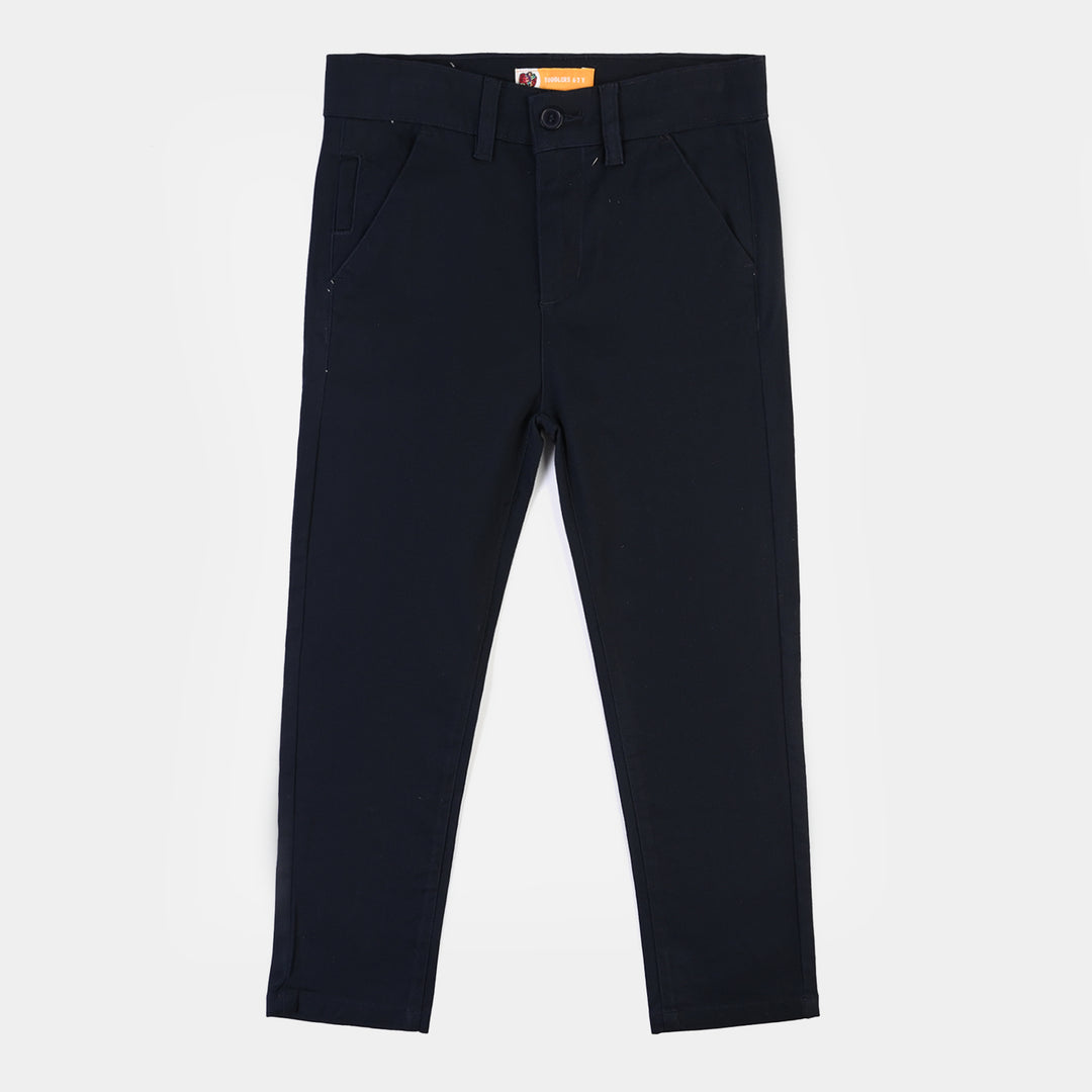 Boys Cotton Twill Pant Basic-Blue