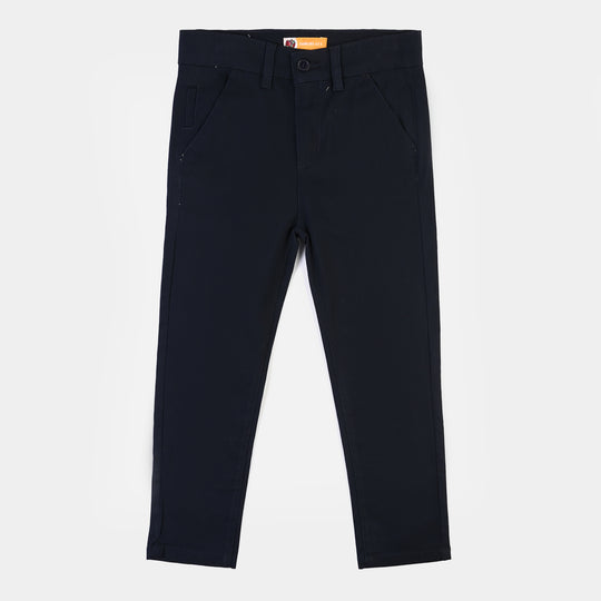 Boys Cotton Twill Pant Basic-Blue