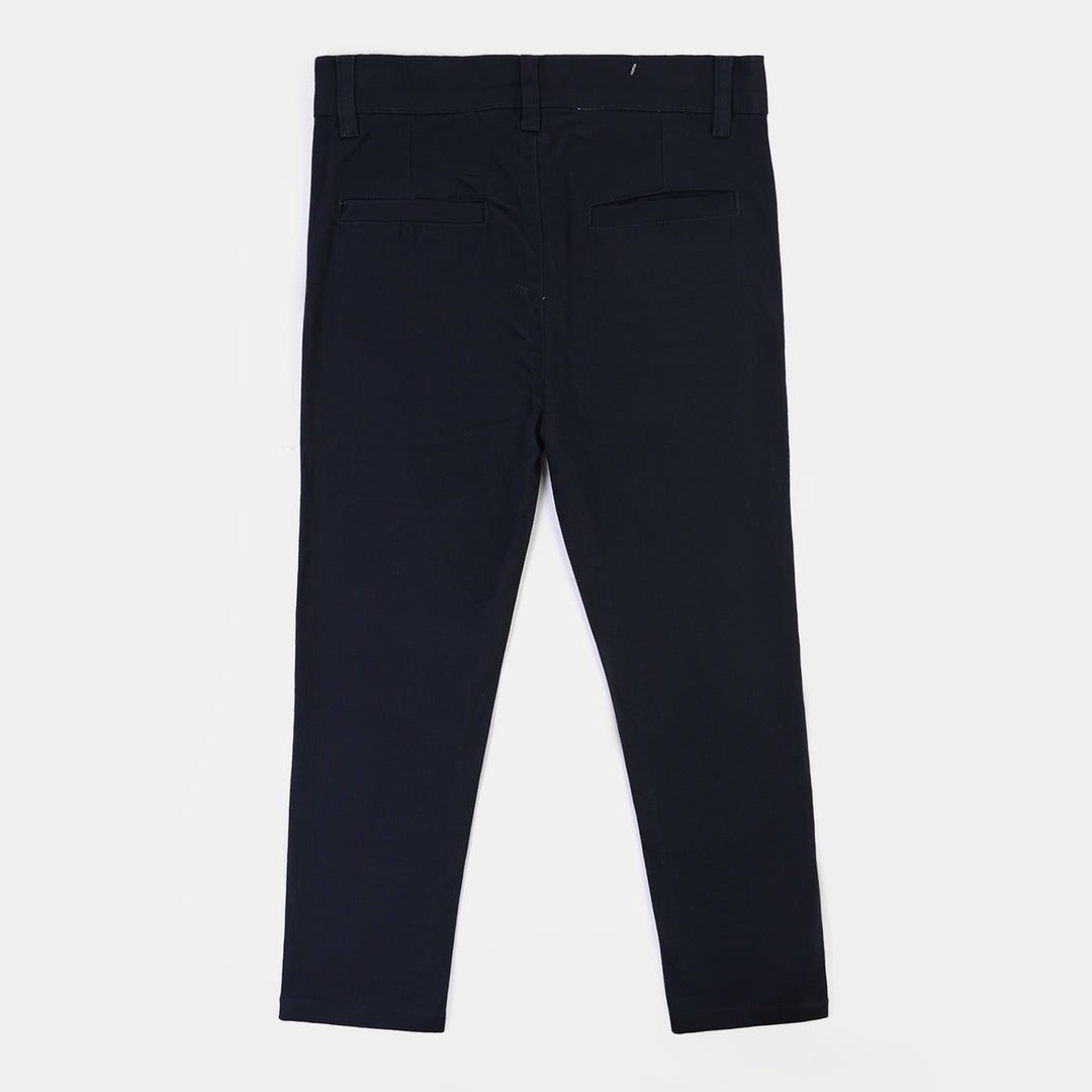 Boys Cotton Twill Pant Basic-Blue