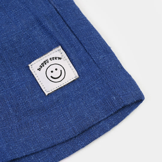 Infant Boys Gauze Short Happy Crew-Blue