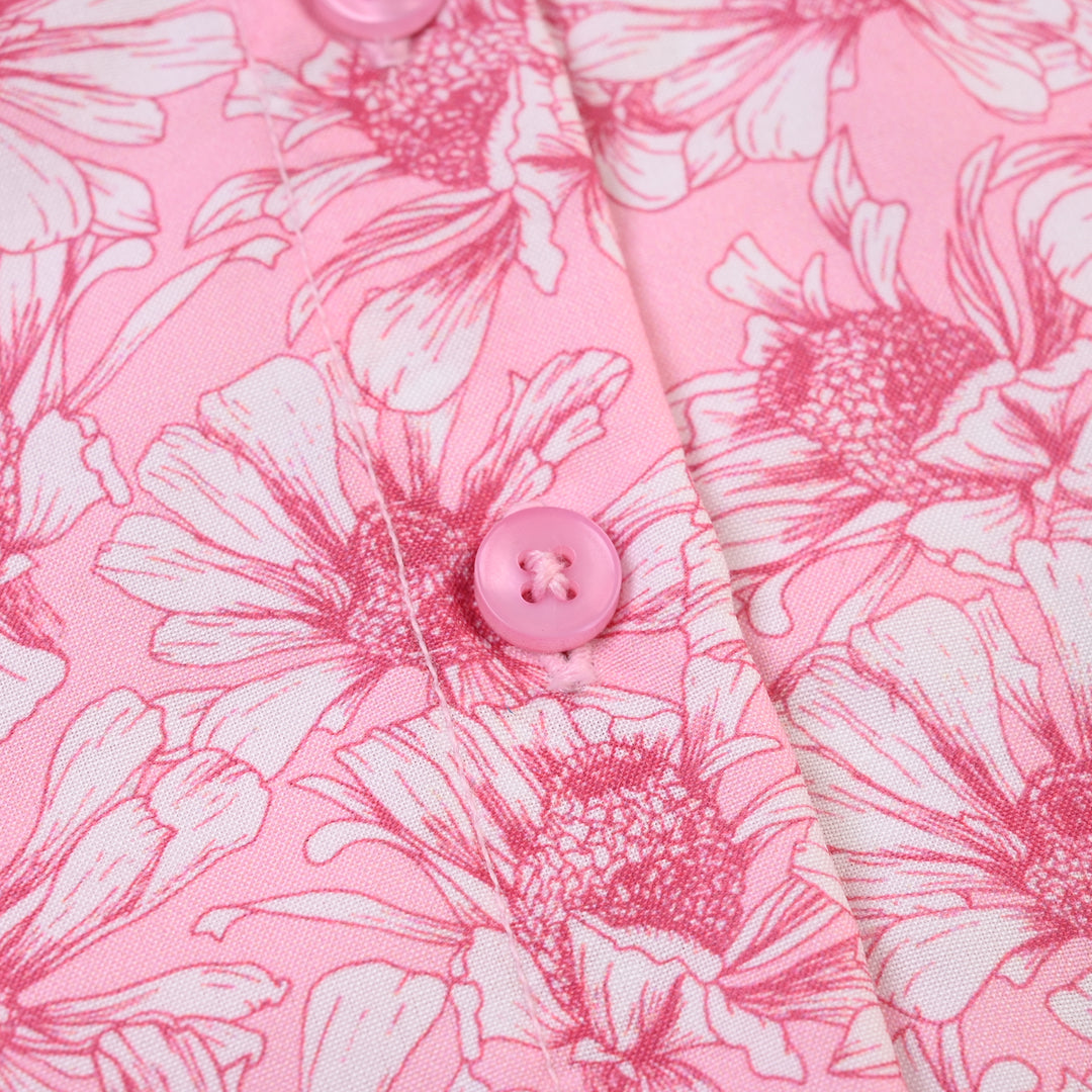Girls Poly Lawn Casual Top Flamingo-Pink