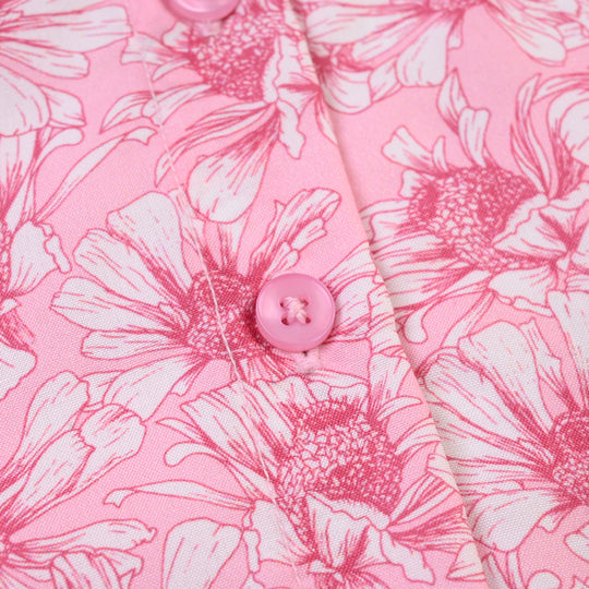 Girls Poly Lawn Casual Top Flamingo-Pink