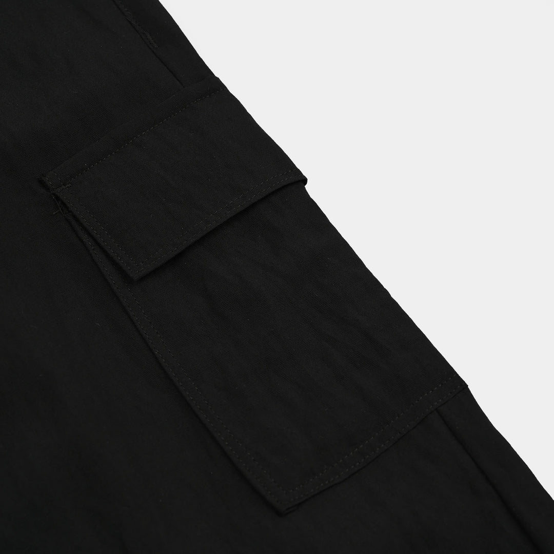 Teens Girls Cotton Twill Pant Wonder-BLACK