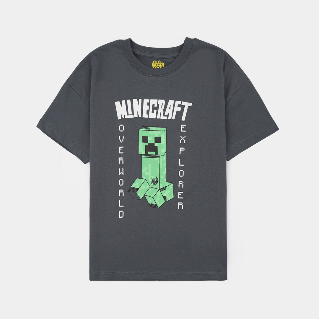 Boys Cotton Jersey T-Shirt H/S Mine-GREY
