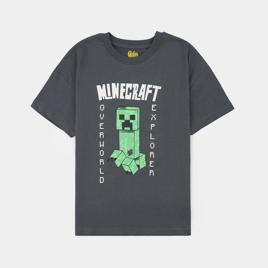Boys Cotton Jersey T-Shirt H/S Mine-GREY