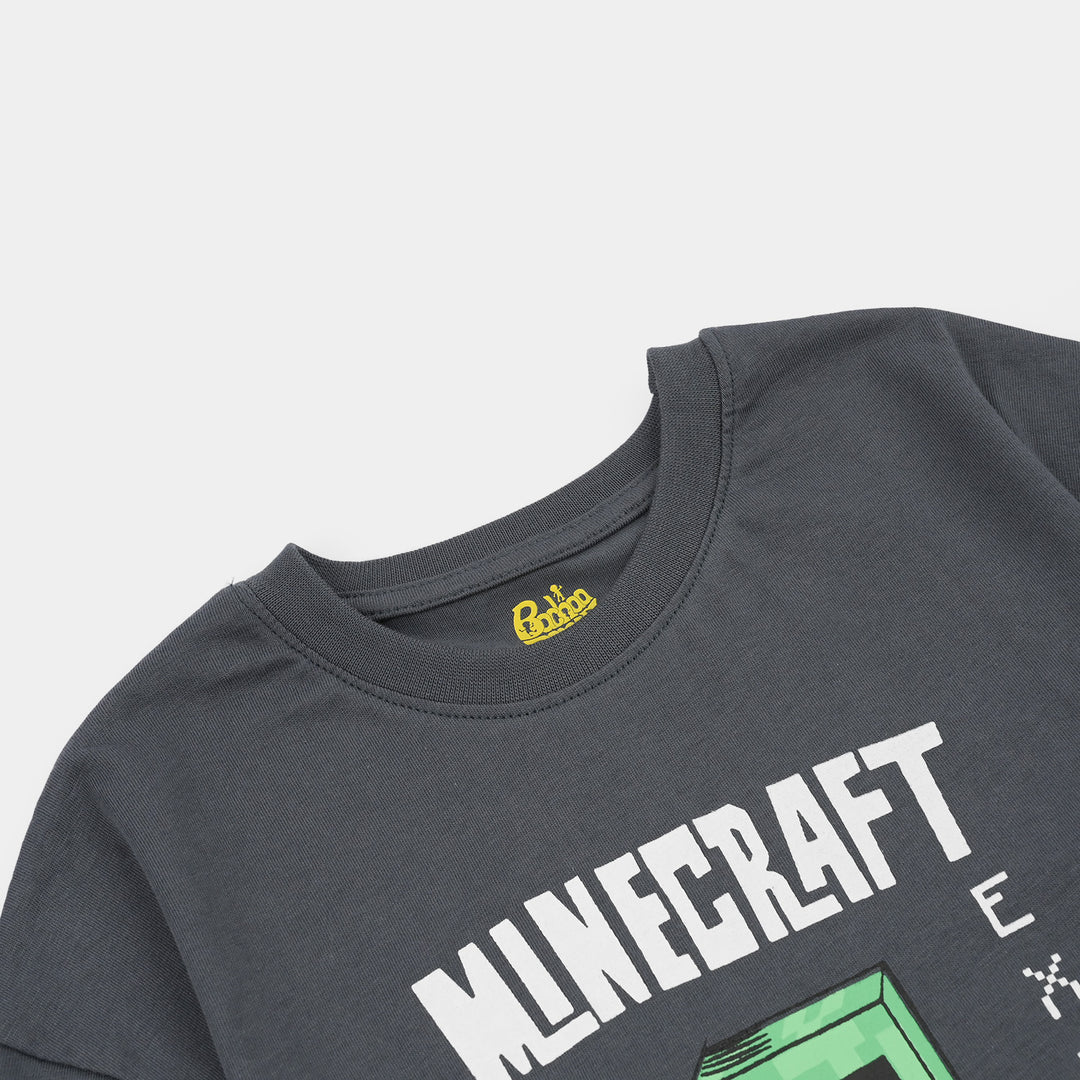 Boys Cotton Jersey T-Shirt H/S Mine-GREY