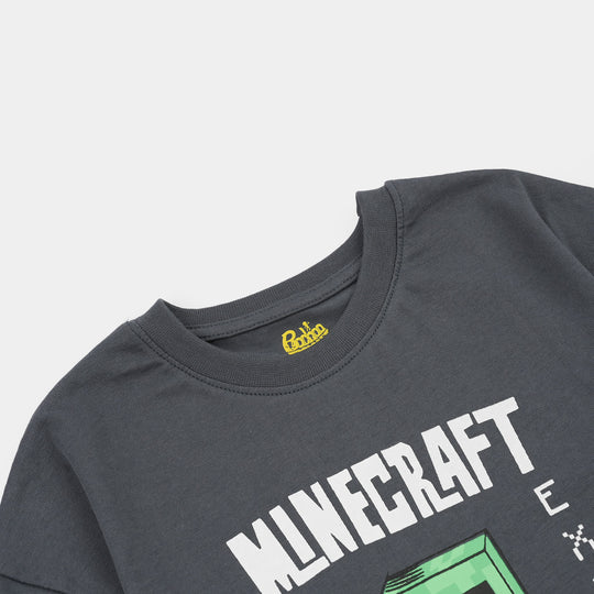 Boys Cotton Jersey T-Shirt H/S Mine-GREY