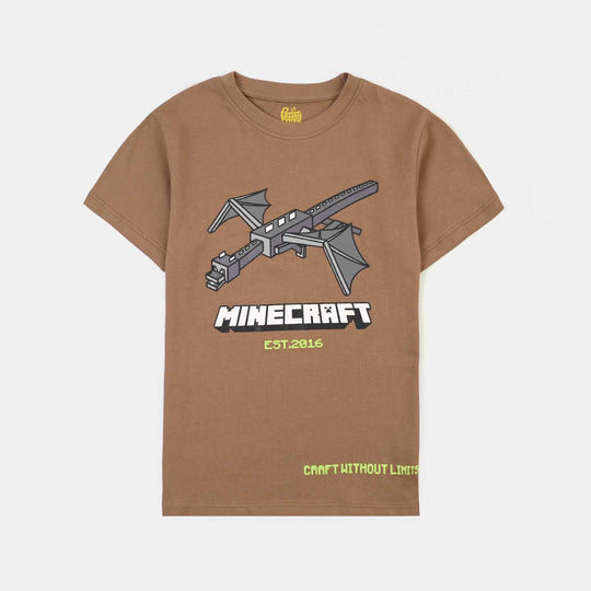 Boys Cotton Jersey T-Shirt H/S Craft Without Limits-BROWN