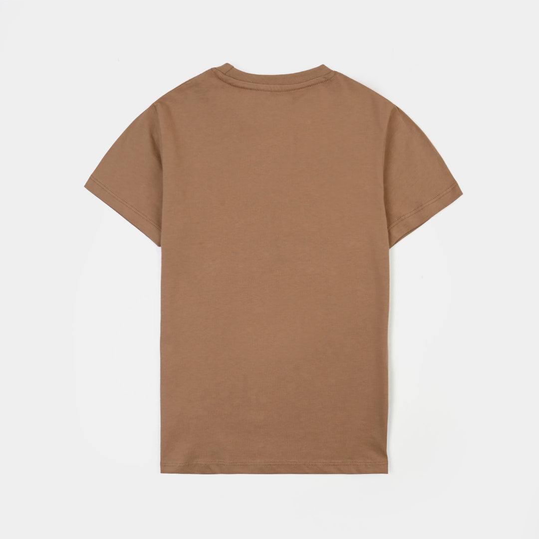 Boys Cotton Jersey T-Shirt H/S Craft Without Limits-BROWN