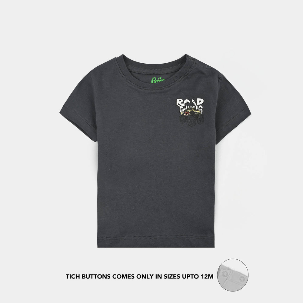 Infant Boys Cotton Jersey T-Shirt Road Thrill-GREY