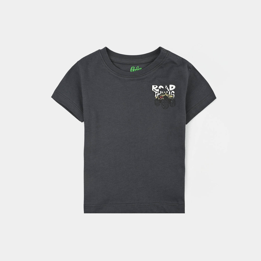 Infant Boys Cotton Jersey T-Shirt Road Thrill-GREY
