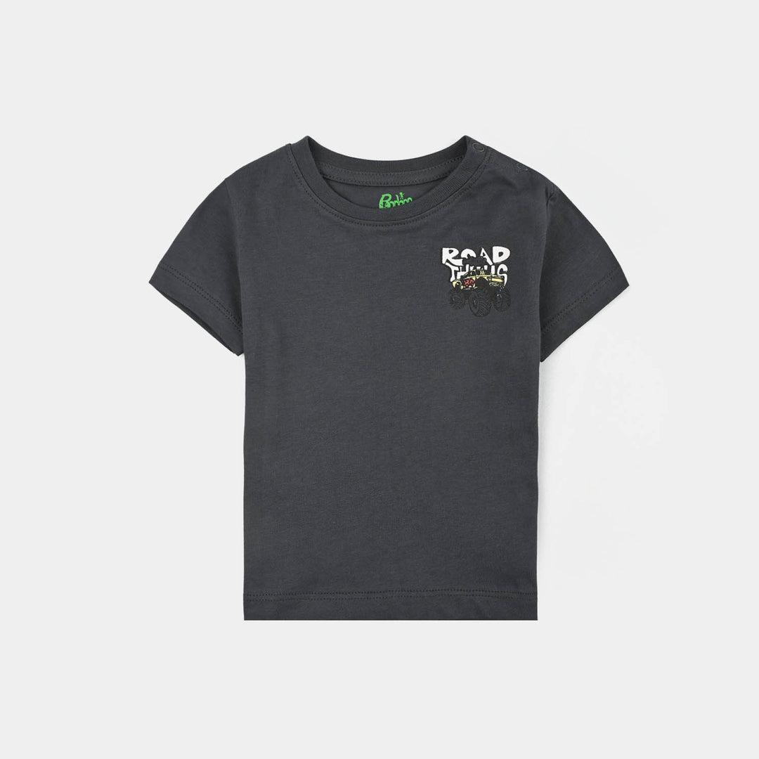 Infant Boys Cotton Jersey T-Shirt Road Thrill-GREY