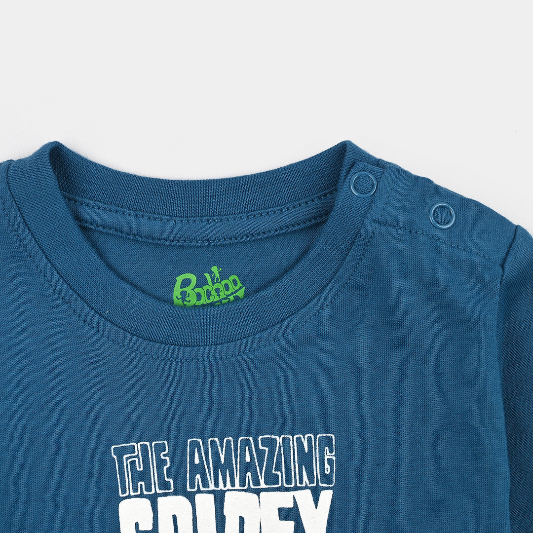 Infant Boys Cotton Jersey T-Shirt Character-BLUE
