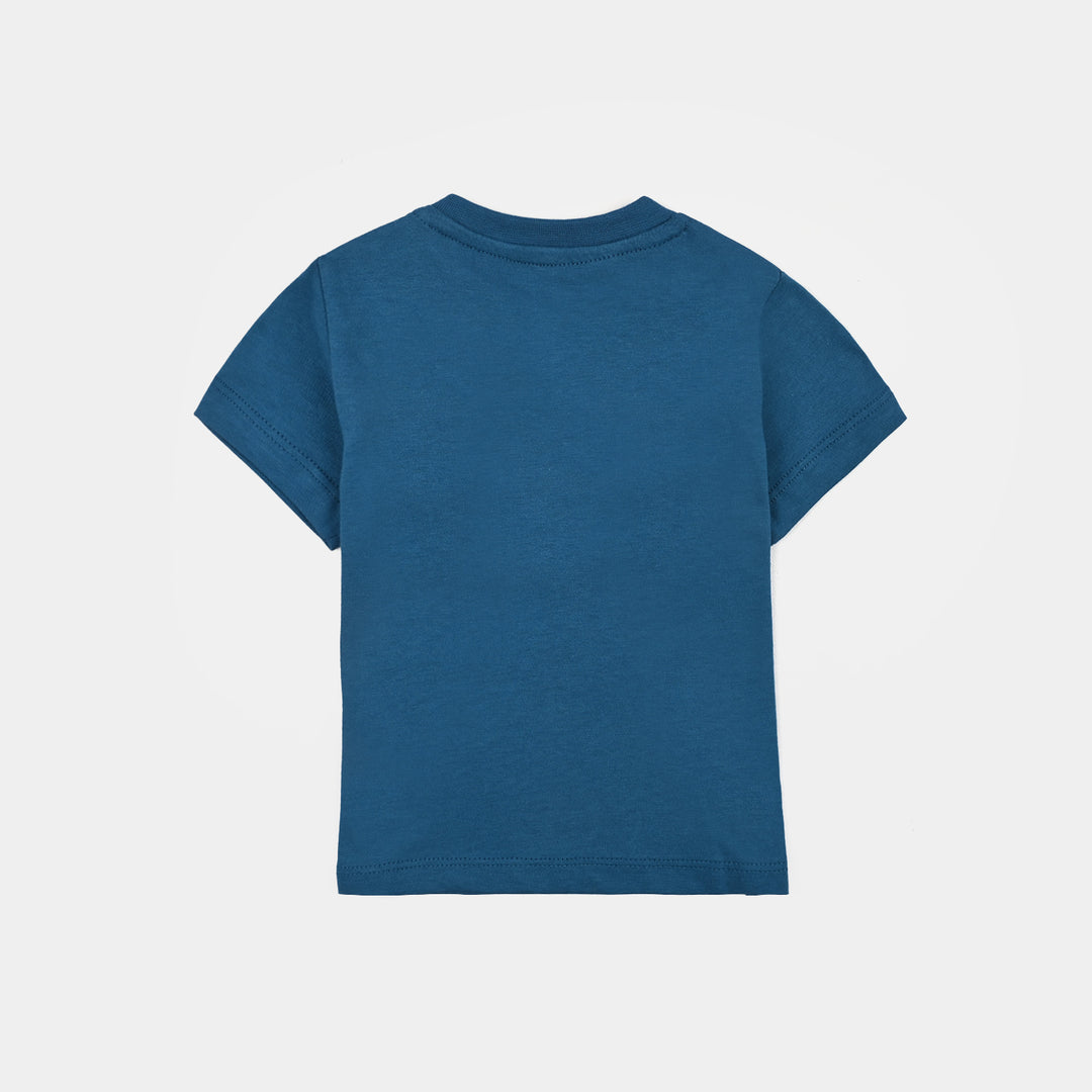 Infant Boys Cotton Jersey T-Shirt Character-BLUE