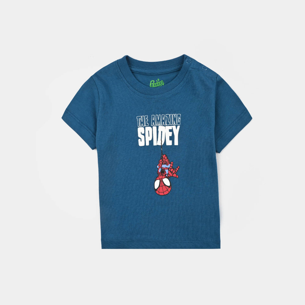 Infant Boys Cotton Jersey T-Shirt Character-BLUE