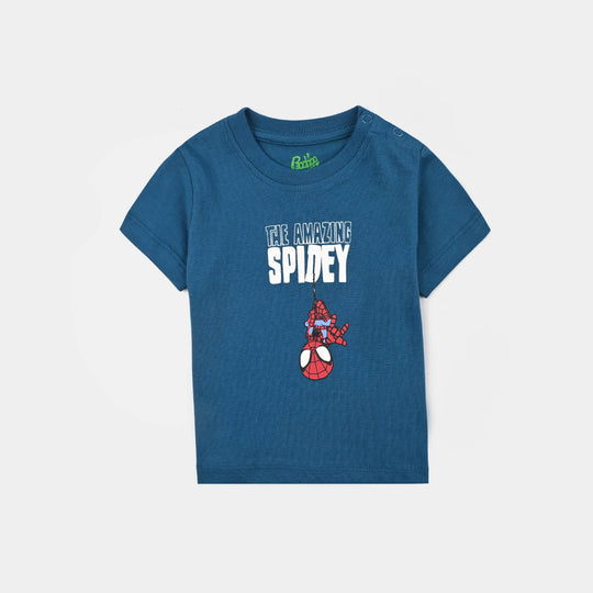 Infant Boys Cotton Jersey T-Shirt Character-BLUE