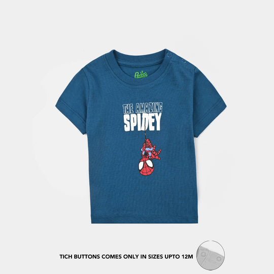 Infant Boys Cotton Jersey T-Shirt Character-BLUE