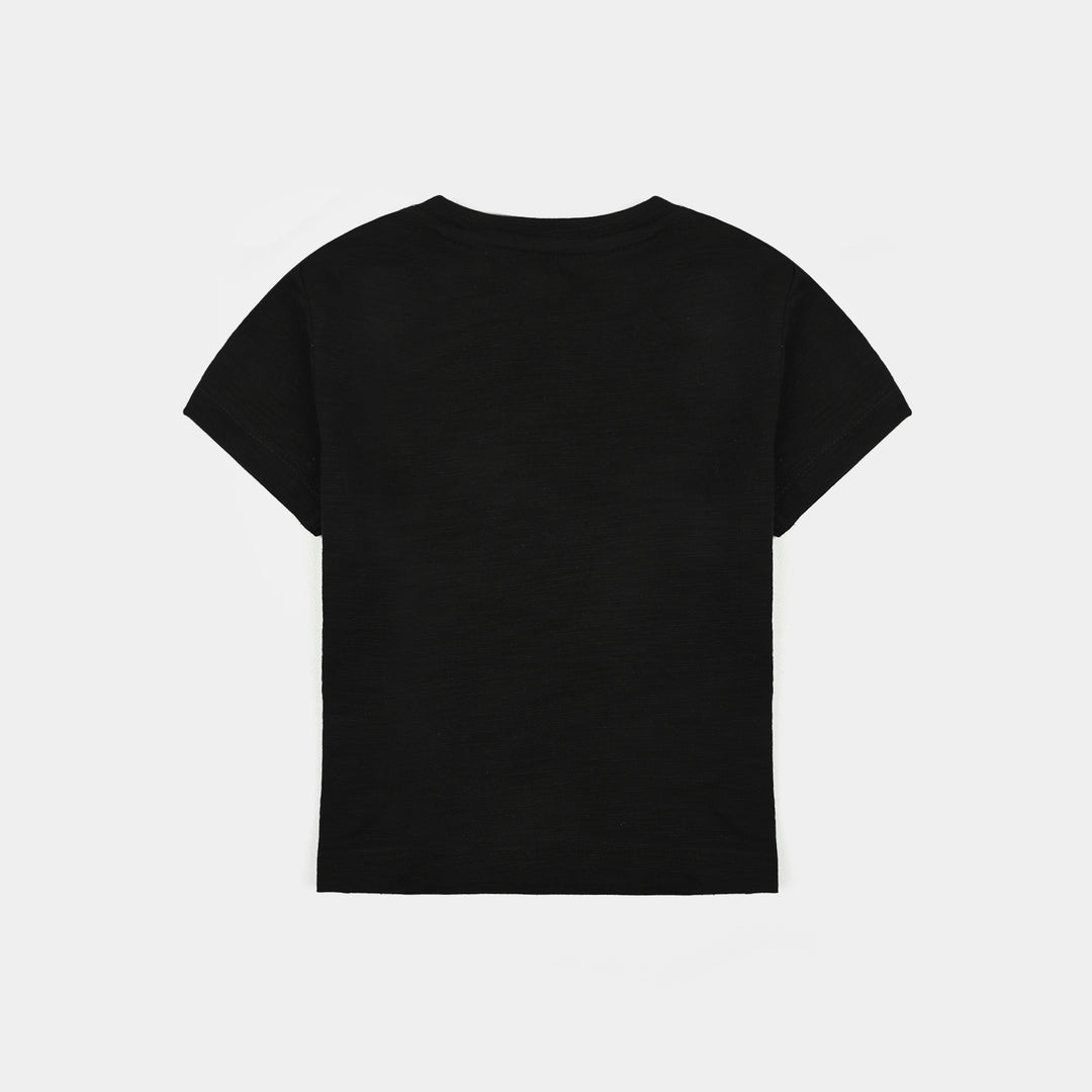 Infant Boys Slub Jersey T-Shirt Take the Lead-BLACK