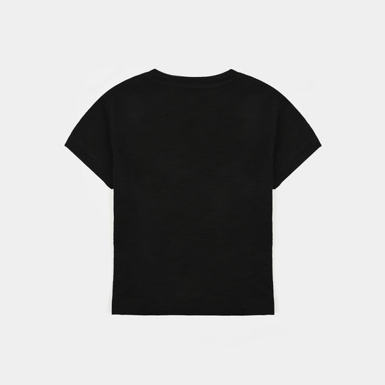 Infant Boys Slub Jersey T-Shirt Take the Lead-BLACK
