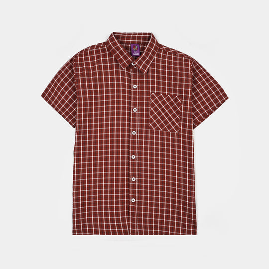 Boys Cotton Casual Shirt H/S Check N Check