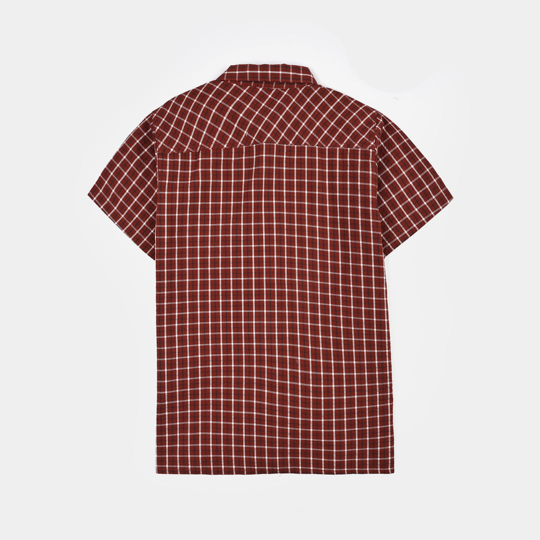 Boys Cotton Casual Shirt H/S Check N Check