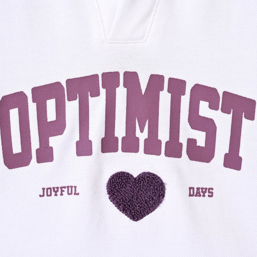 Girls Cotton PK T-Shirt F/S Optimist-White