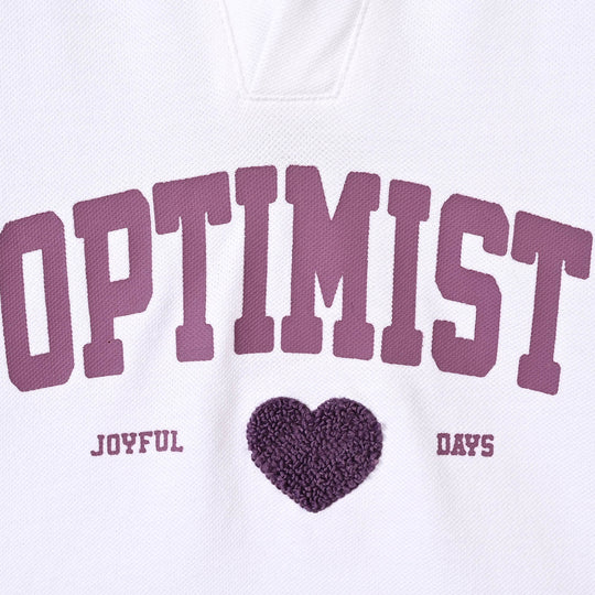 Girls Cotton PK T-Shirt F/S Optimist-White