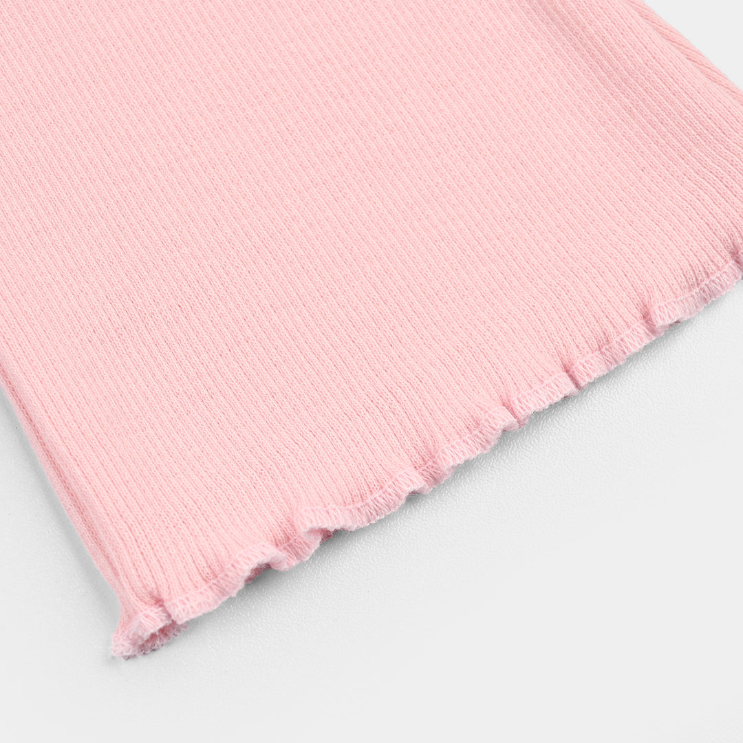 Girls Cotton Rib Tight Amazing - Pink
