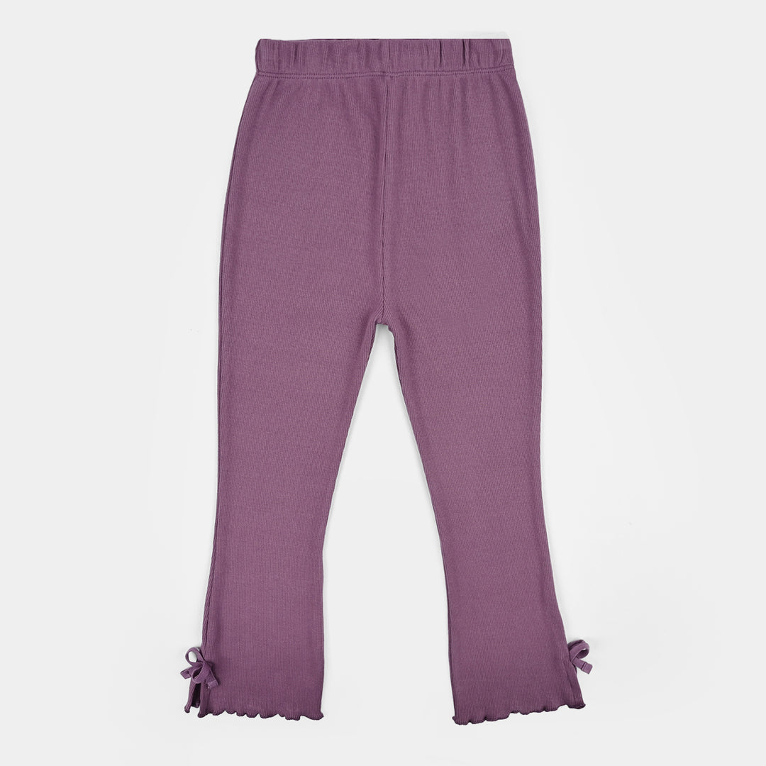 Girls Cotton Baby Rib Tight Bow