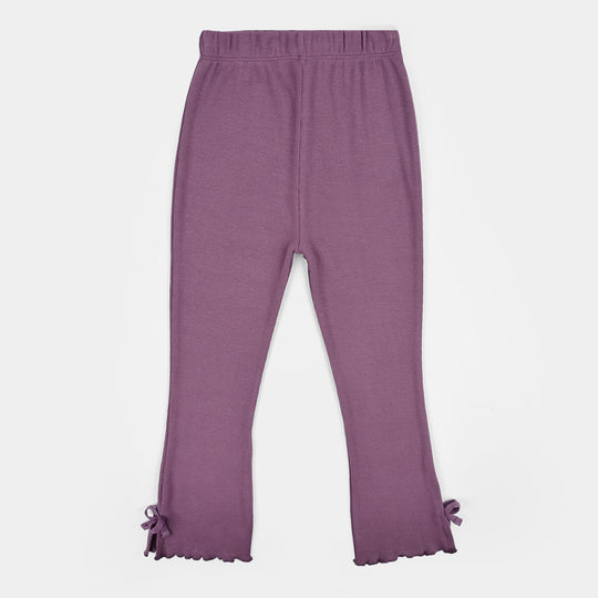 Girls Cotton Baby Rib Tight Bow