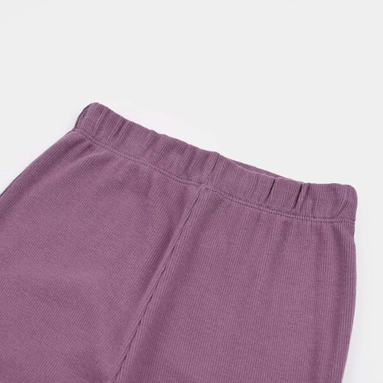 Girls Cotton Baby Rib Tight Bow