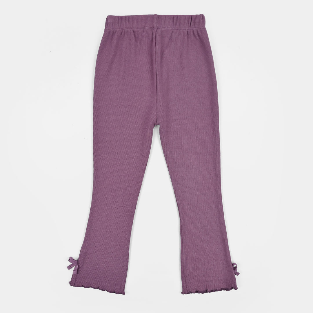 Girls Cotton Baby Rib Tight Bow