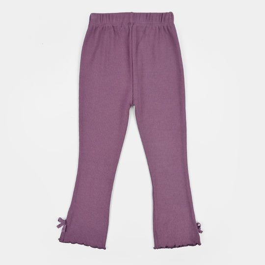 Girls Cotton Baby Rib Tight Bow