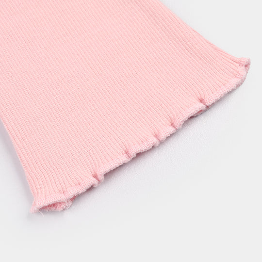 Infant Girls Cotton Rib Tight Awesome - Pink
