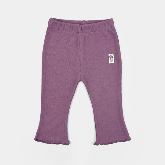 Infant Girls Cotton Rib Tight Flowers - Grapes