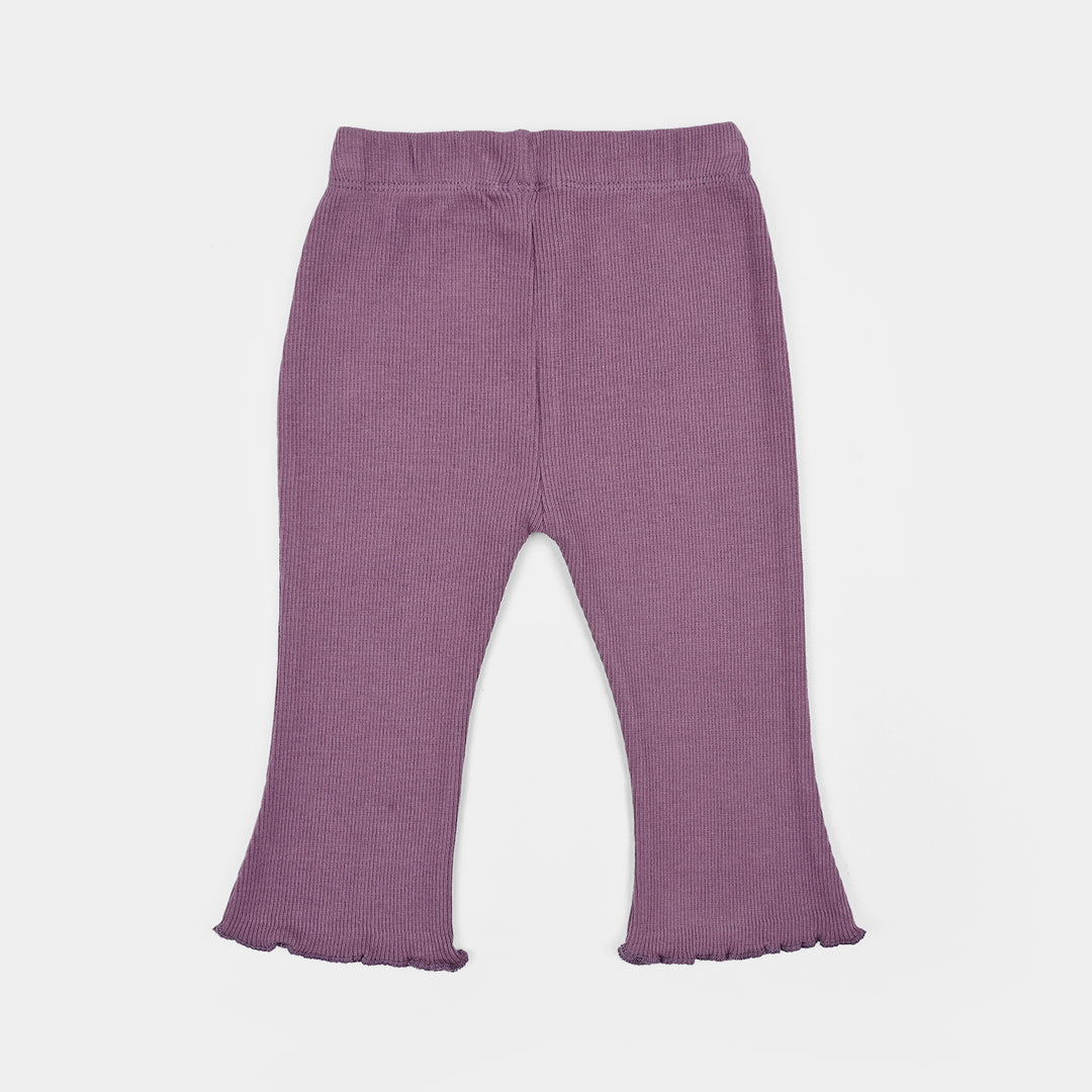 Infant Girls Cotton Rib Tight Flowers - Grapes