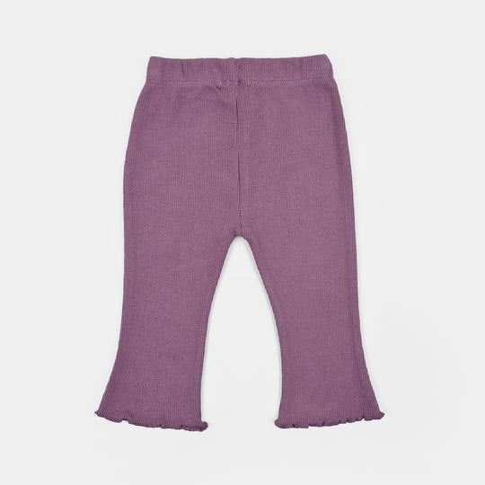 Infant Girls Cotton Rib Tight Flowers - Grapes