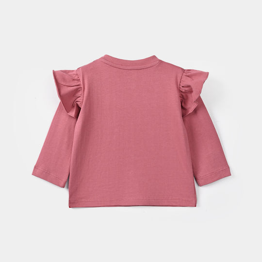 Infant Girls Cotton Jersey T-Shirt F/S Amazing Day-Rose.Pink