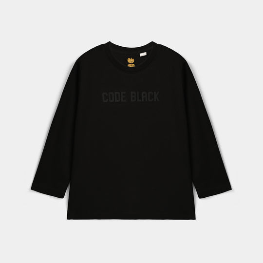 Boys Cotton Jersey T-Shirt Code - Black