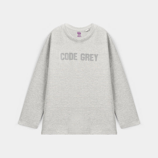 Boys Cotton Jersey T-Shirt F/S Code Grey-Heater Grey