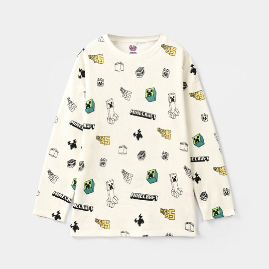 Boys Thermal T-Shirt F/S-Off White