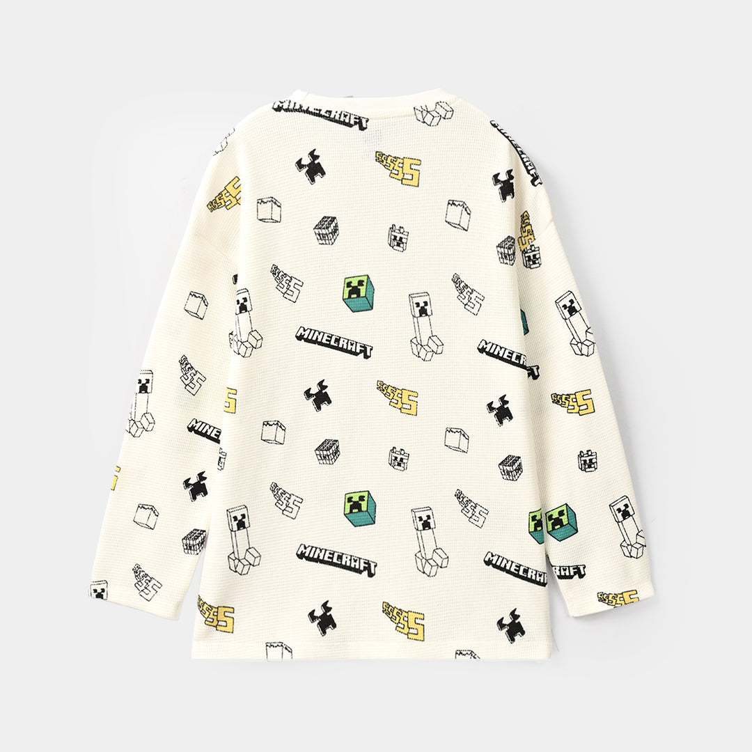 Boys Thermal T-Shirt F/S-Off White