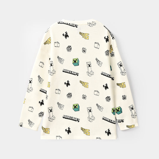 Boys Thermal T-Shirt F/S-Off White