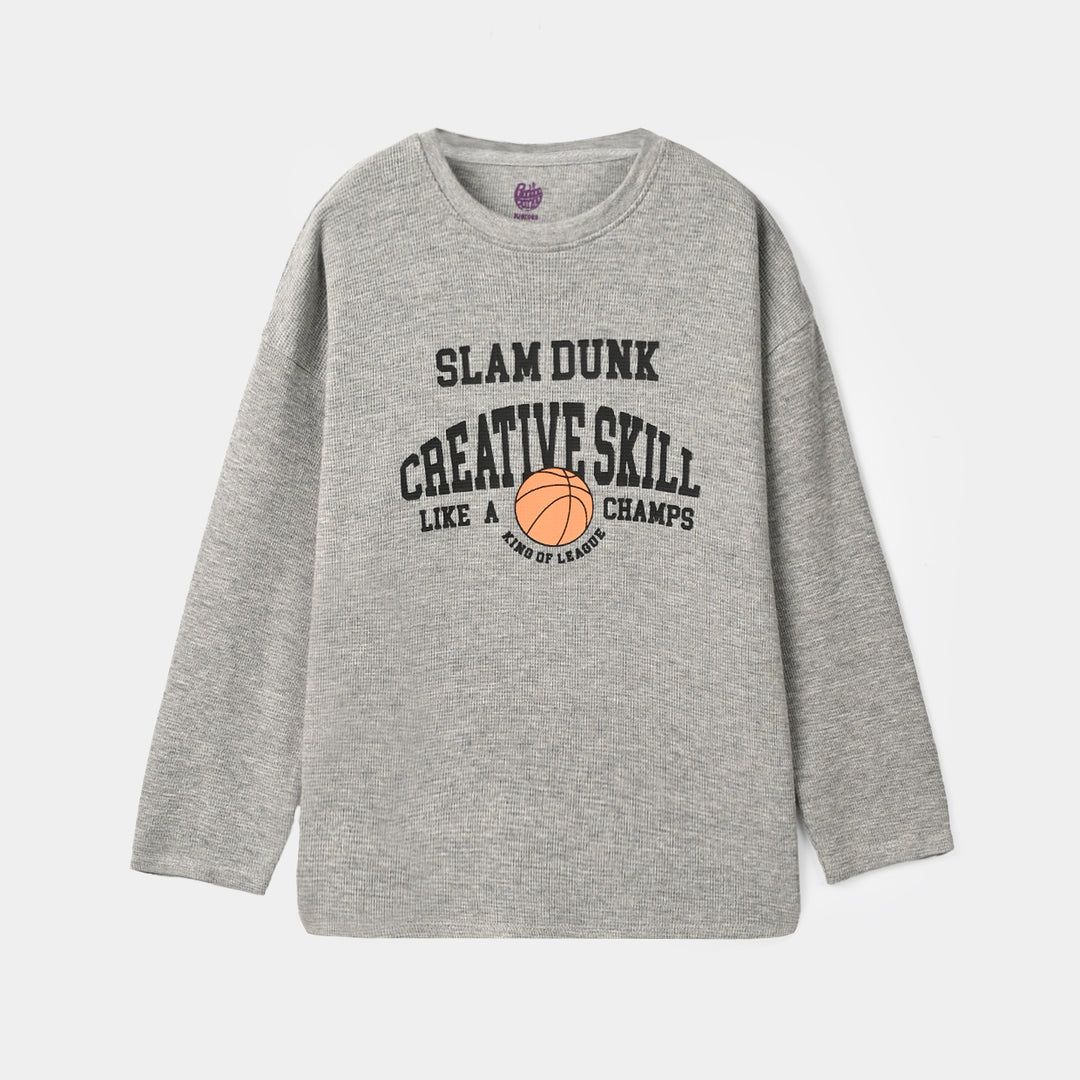 Boys Thermal T-Shirt Creative Skill - Grey