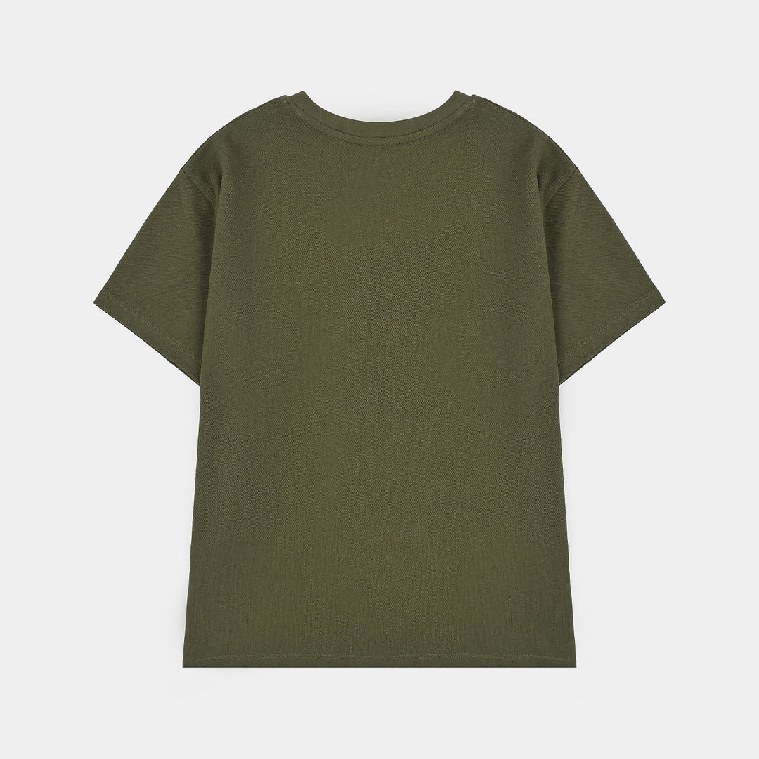 Boys Cotton PK T-Shirt H/S Rising-Deep.Depth