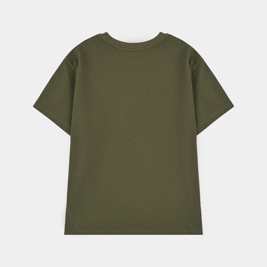 Boys Cotton PK T-Shirt H/S Rising-Deep.Depth