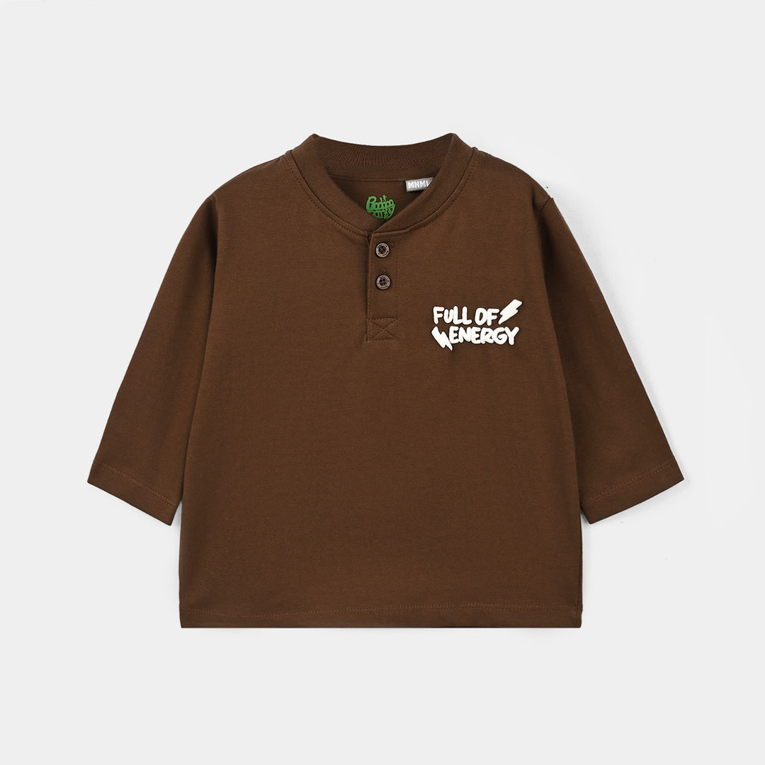 Infant Boys Cotton Jersey T-Shirt F/S Energy-Brown