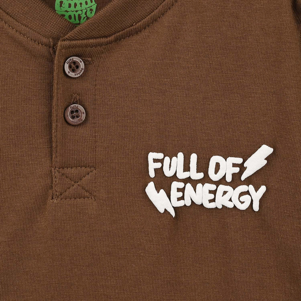 Infant Boys Cotton Jersey T-Shirt F/S Energy-Brown